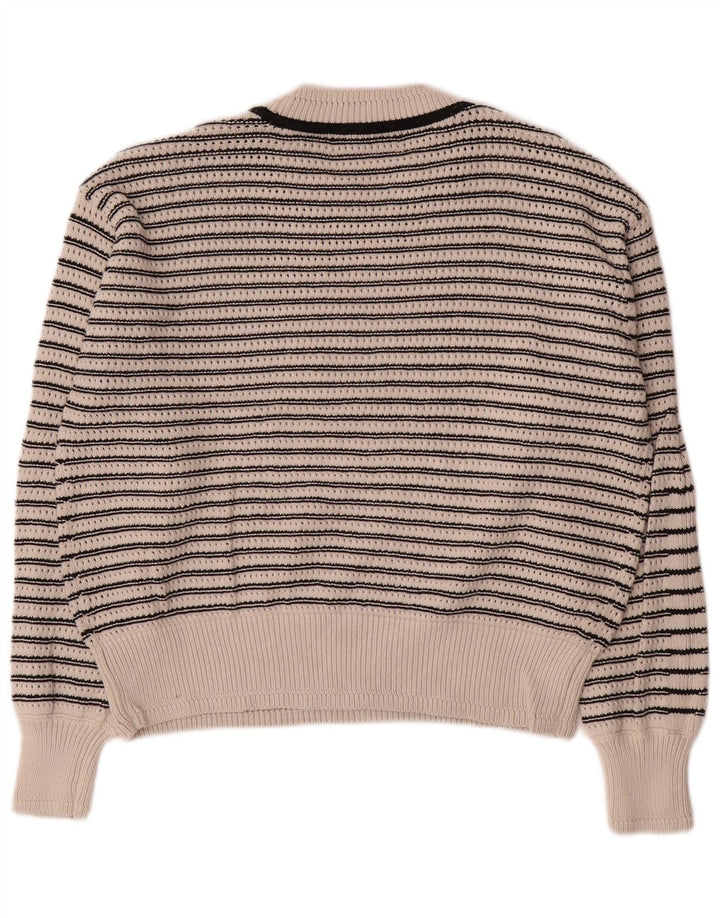 Marks & Spencer Damen-Pullover mit Rundhalsausschnitt, Gr. 14, Mittel, gebrochenes Weiß