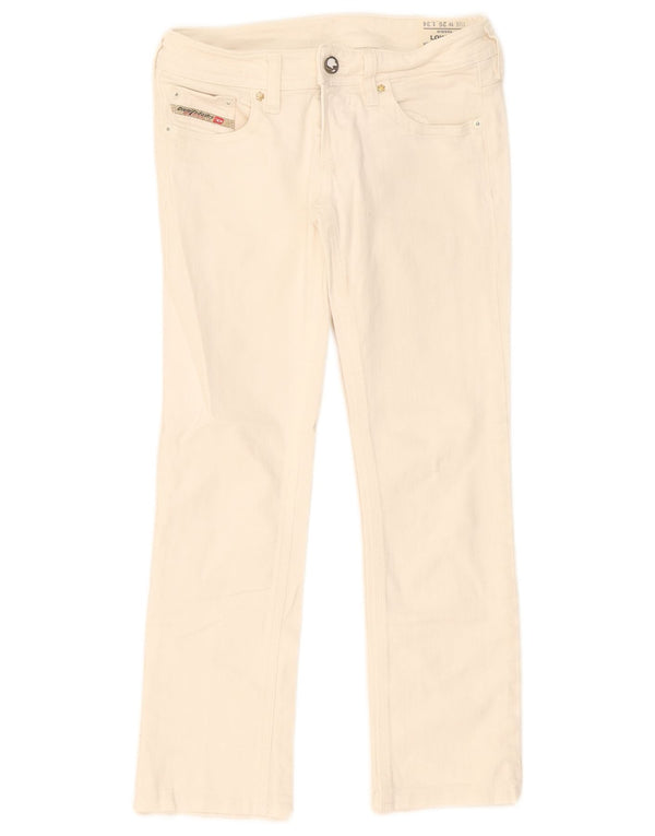 Diesel Damen Lowky Cropped Jeans W26 L24 Off White Baumwolle