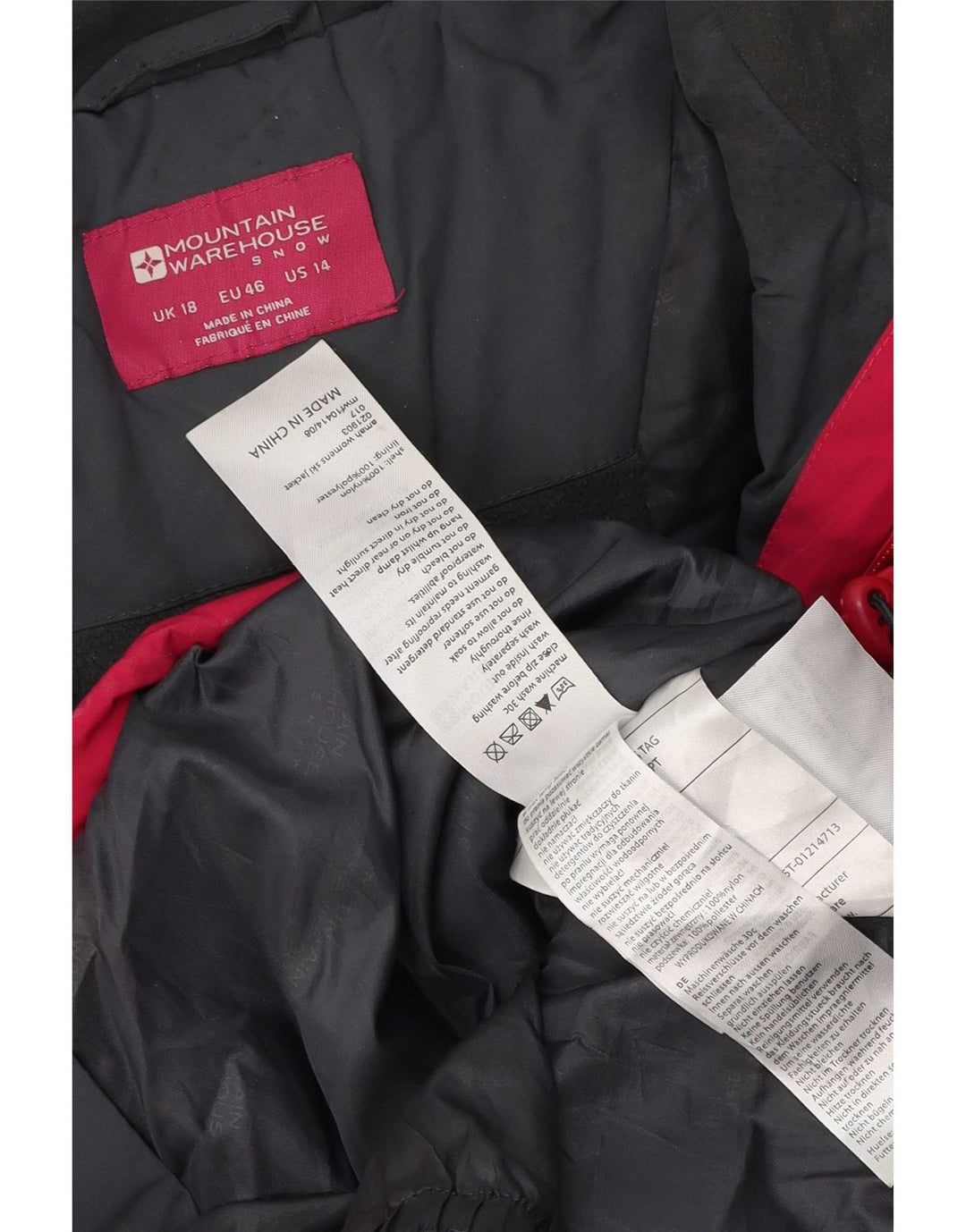 Mountain Warehouse Damen-Windbreaker-Jacke mit Kapuze, übergroß, Gr. 18, XL, Rosa