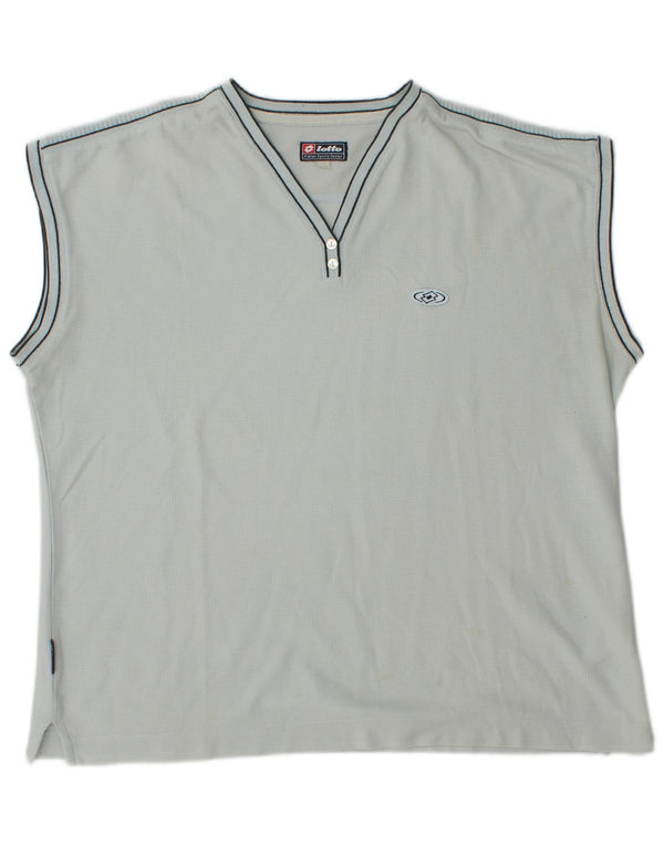 Lotto Damen T-Shirt Top UK 16 Large Blau Baumwolle