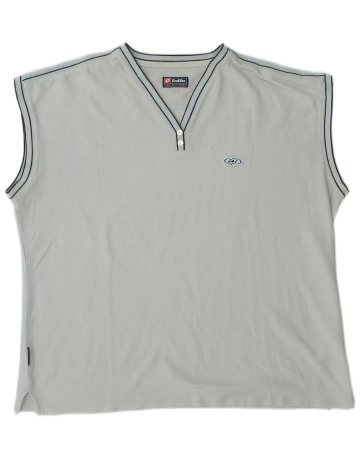 Lotto Damen T-Shirt Top UK 16 Large Blau Baumwolle