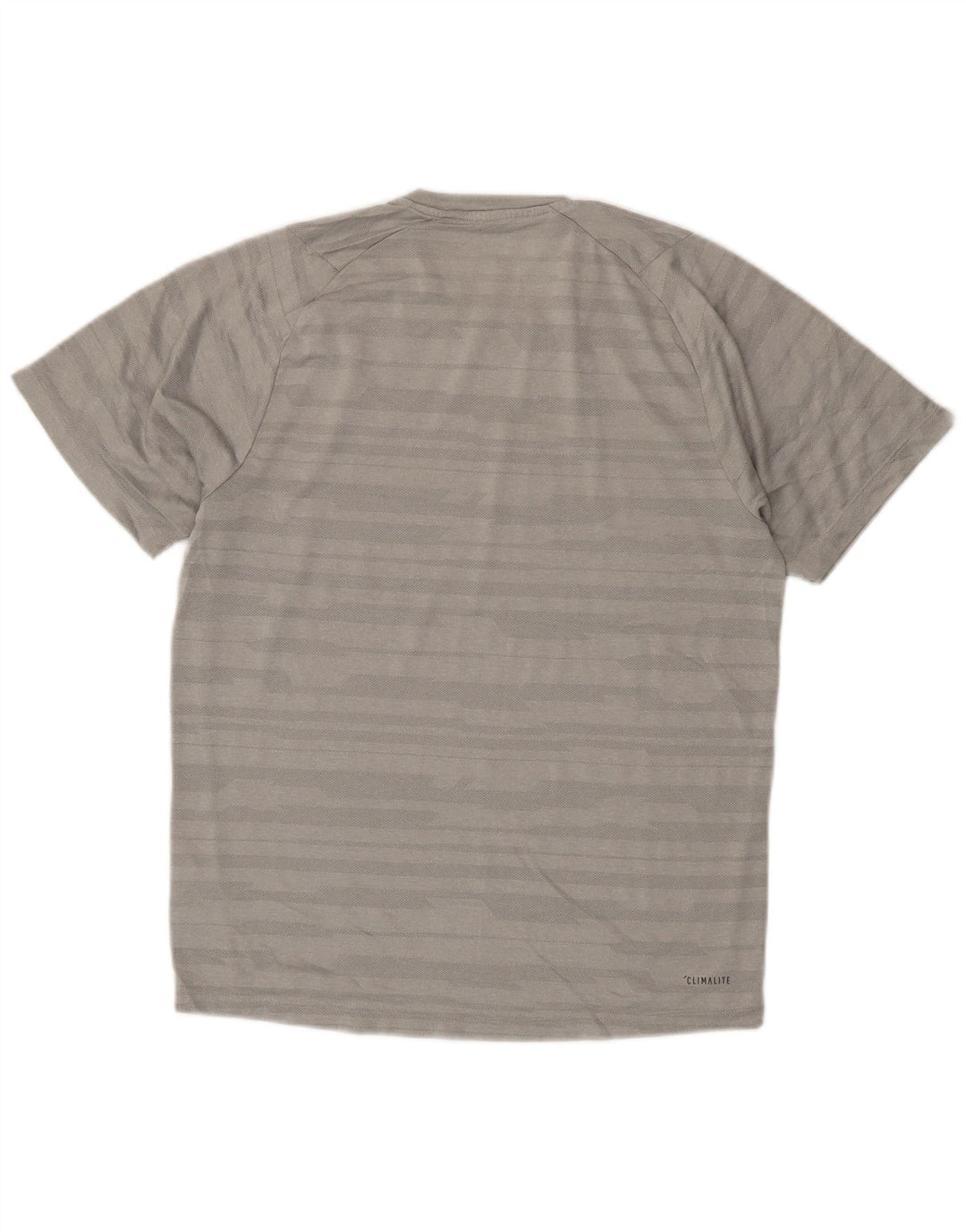Adidas Herren Climalite T-Shirt Top Small Grau gestreift Polyester