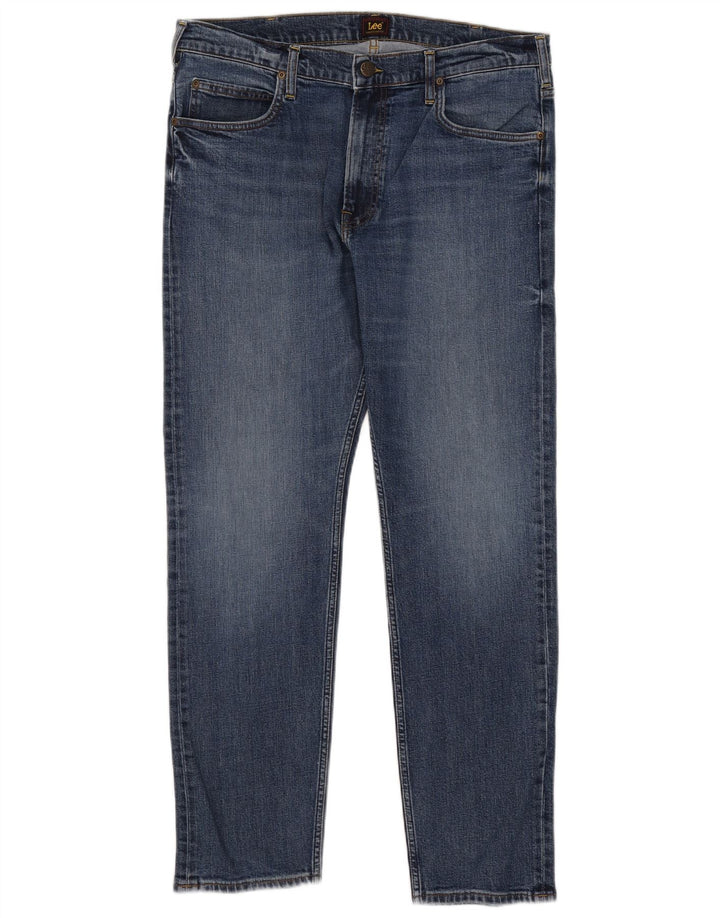 Lee Herren Rider Slim Jeans W36 L32 Blaue Baumwolle