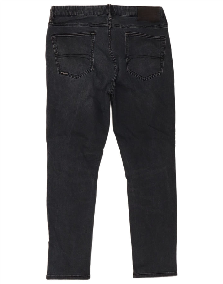 Superdry Herren Slim Jeans W34 L27 Schwarz Baumwolle
