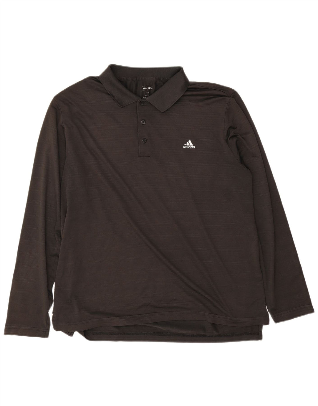 Adidas Herren Langarm-Poloshirt XL Schwarz Polyester