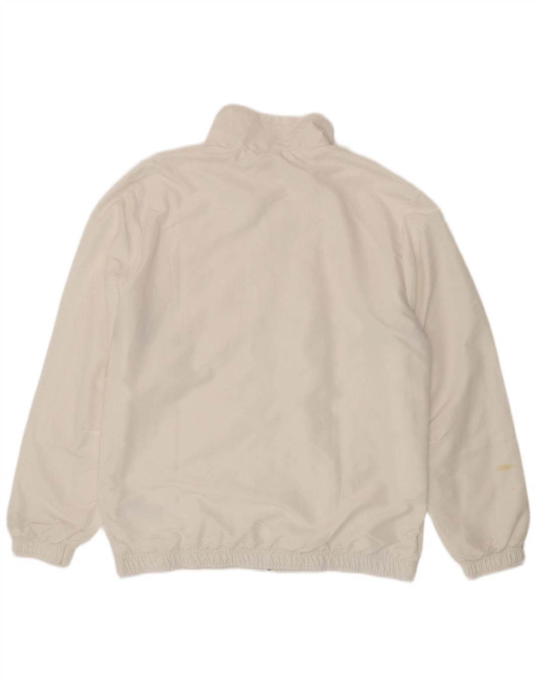 Puma Damen-Trainingsanzugoberteil mit Grafik, groß, weißes Farbblock-Polyester