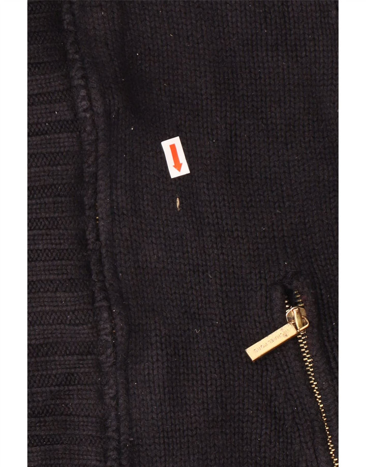 Michael Kors Mädchen-Cardigan-Pullover, 12–13 Jahre, XL, schwarzer Rayon