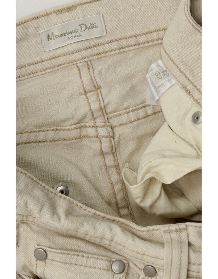 MASSIMO DUTTI Womens Straight Jeans EU 42 Large W32 L30 Beige Cotton Vintage Massimo Dutti and Second-Hand Massimo Dutti from Messina Hembry 