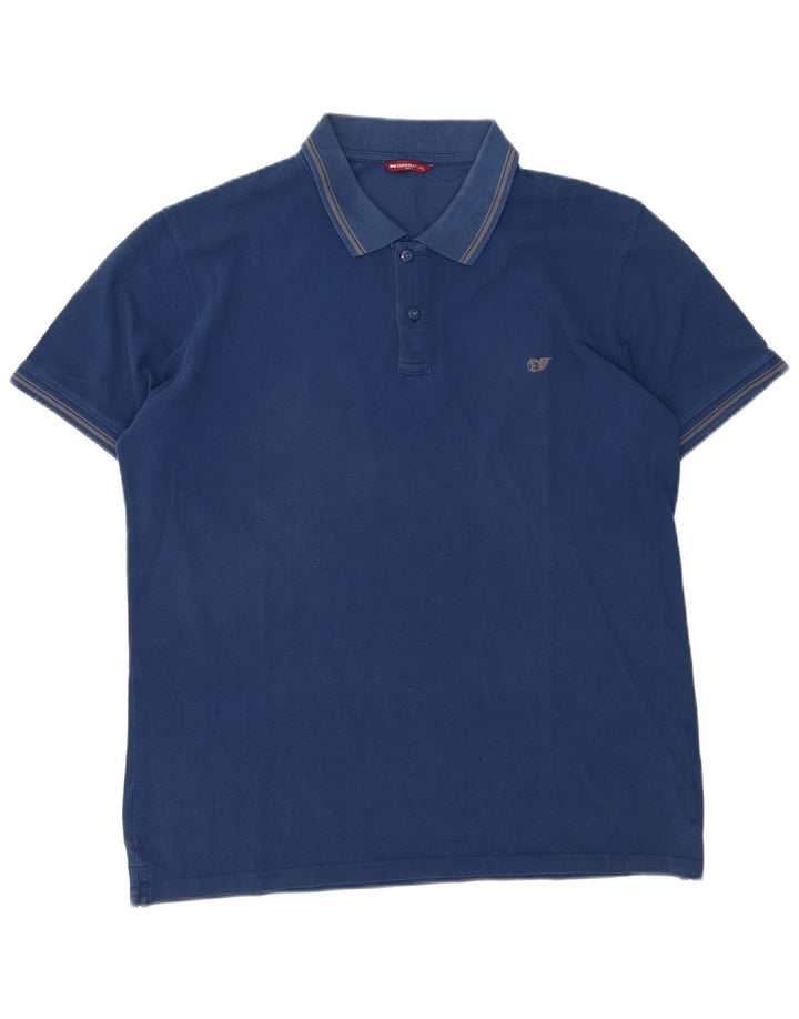 Carrera Herren Poloshirt 2XL Blau Baumwolle