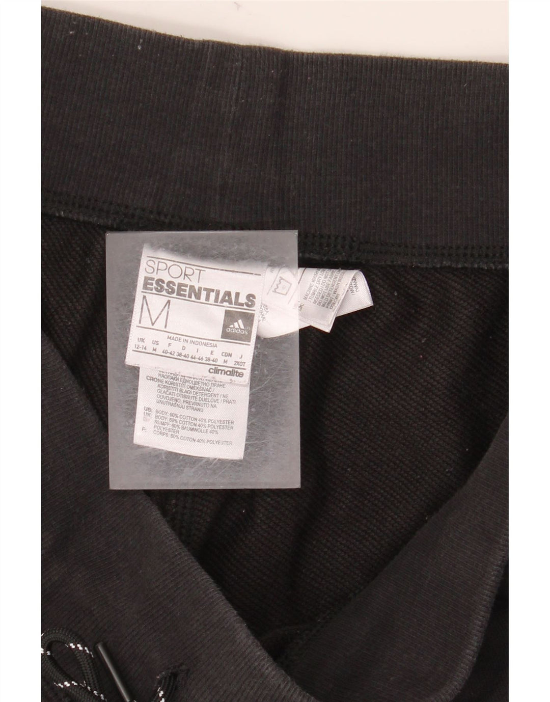 ADIDAS Damen Grafik-Trainingshose, Jogginghose, Gr. 12/14, mittelschwarz