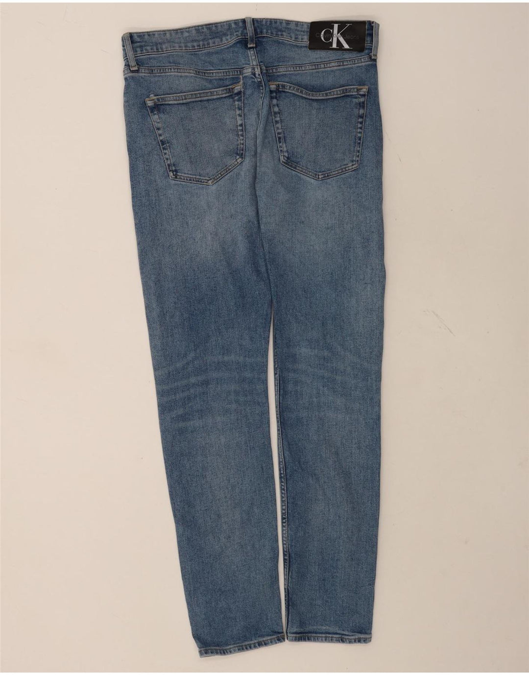 Calvin Klein Herren Slim Jeans W31 L32 Blaue Baumwolle