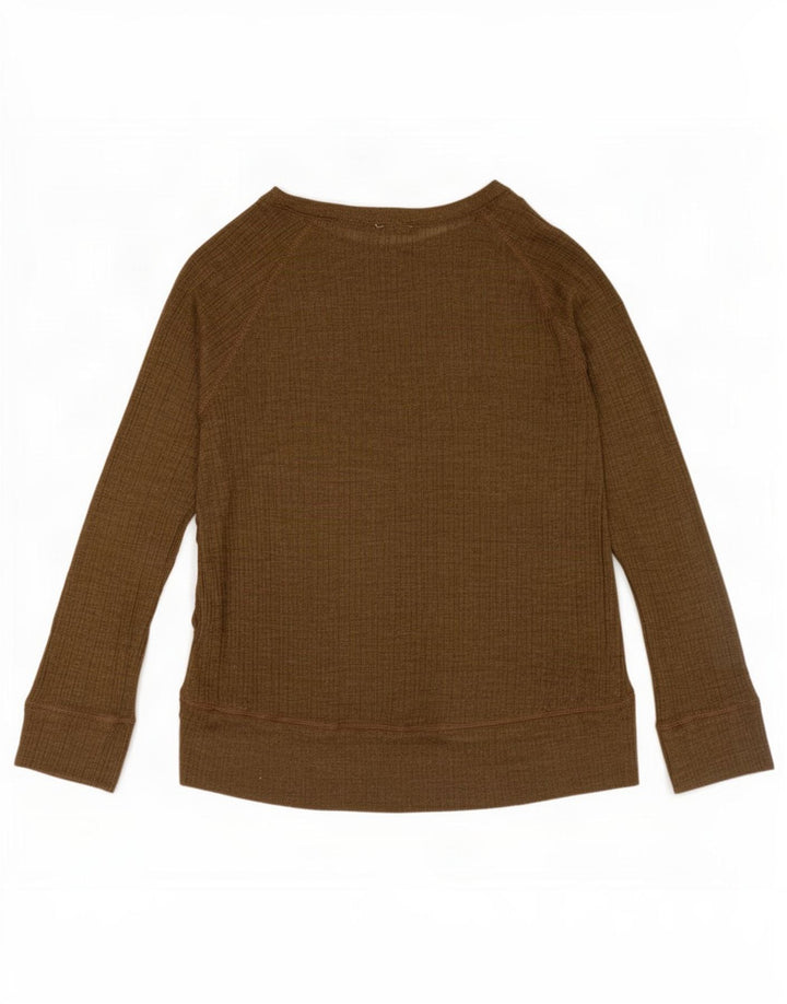 Zara Damen Top Langarm UK 14 Medium Khaki