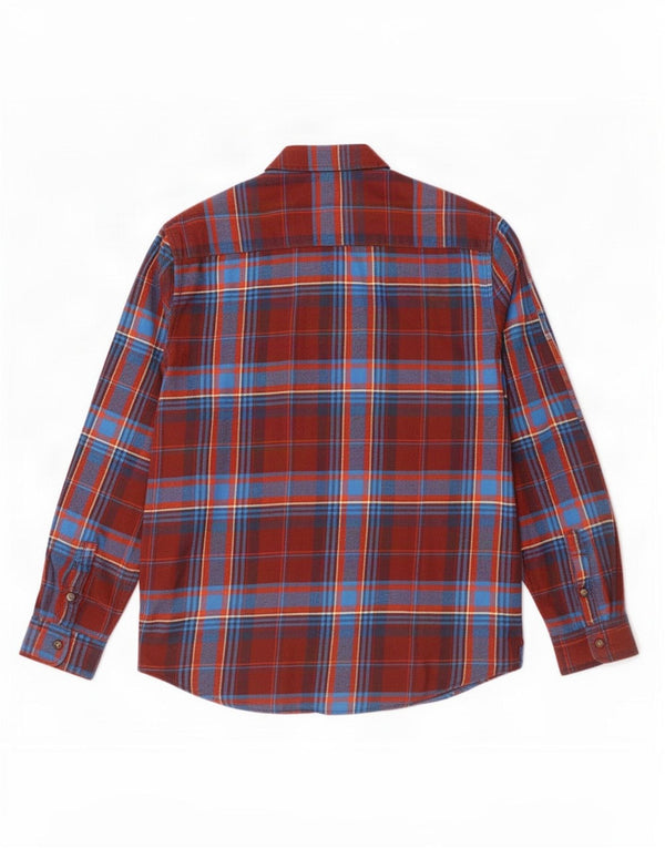 Wrangler Herren-Flanellhemd, schmal, XL, rot, kariert, Baumwolle