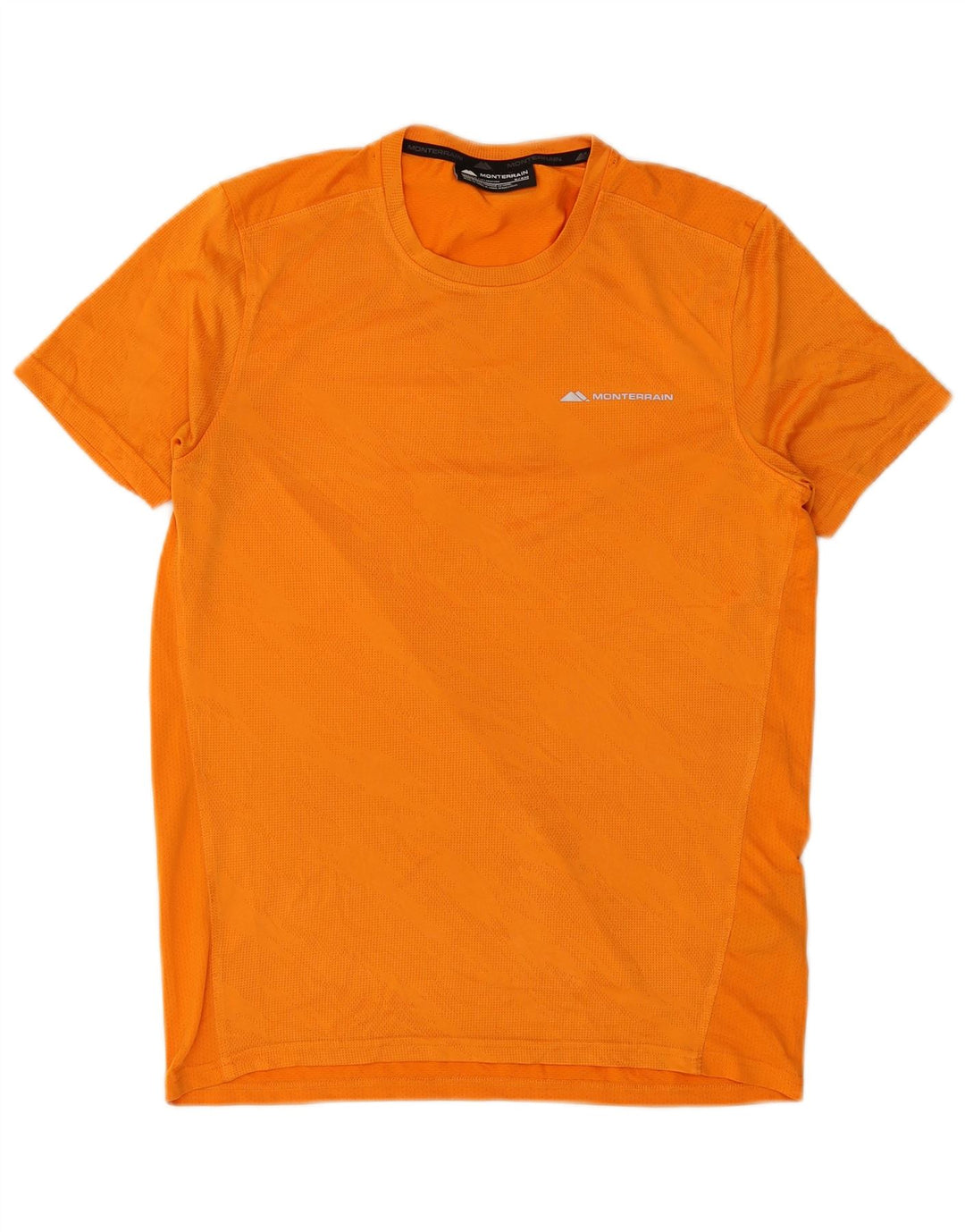 Monterrain Herren T-Shirt Top Small Orange Polyester