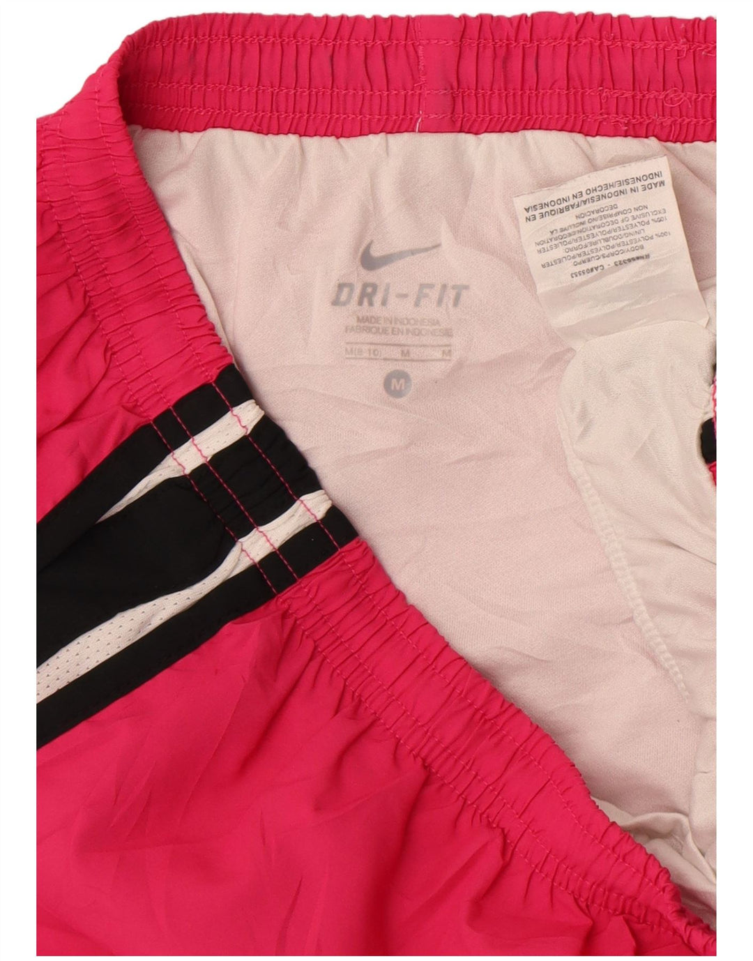 Nike Damen Dri Fit Sportshorts US 8/10 Mittelrosa Colourblock-Polyester