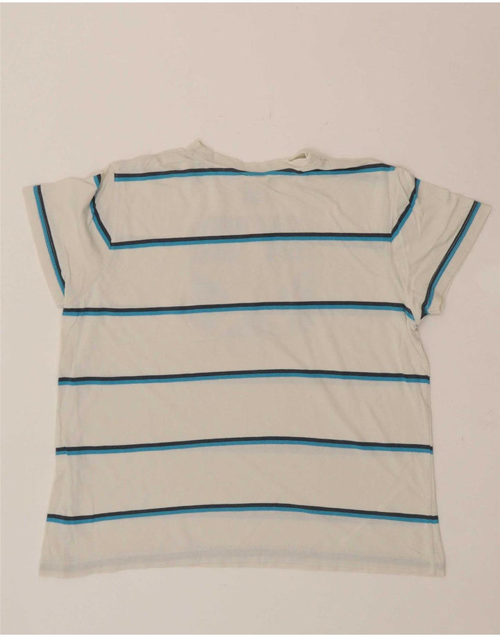 CONVERSE Womens Graphic T-Shirt Top UK 10 Small Off White Striped