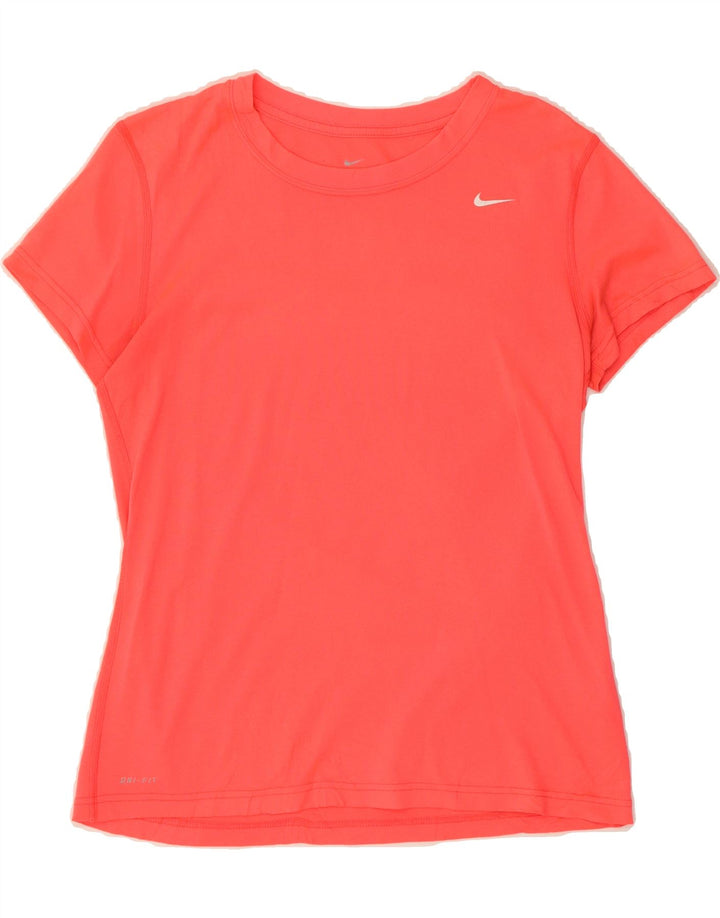 NIKE Womens Dri Fit T-Shirt Top UK 12 Medium Pink Polyester Vintage Nike and Second-Hand Nike from Messina Hembry 