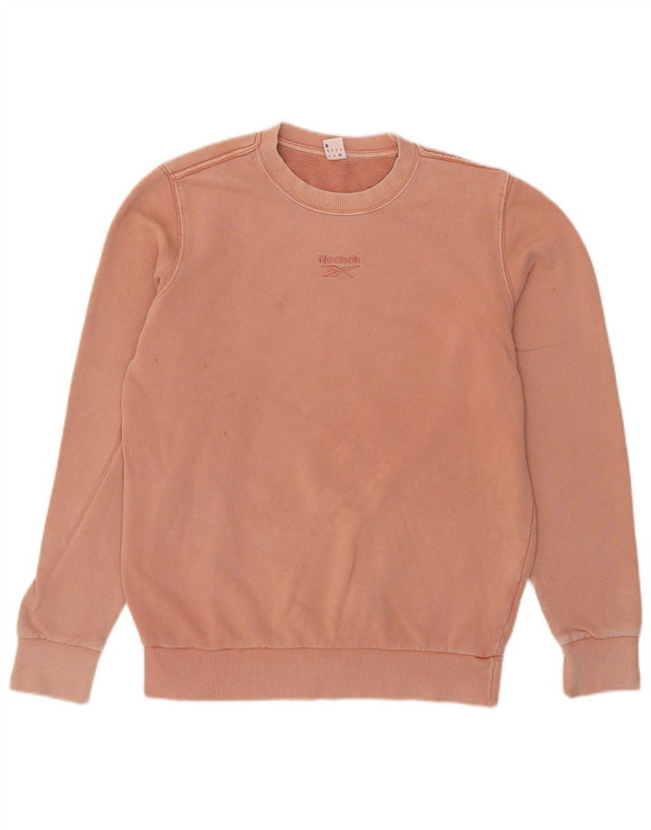 Reebok Herren Sweatshirt Pullover Small Rosa Baumwolle