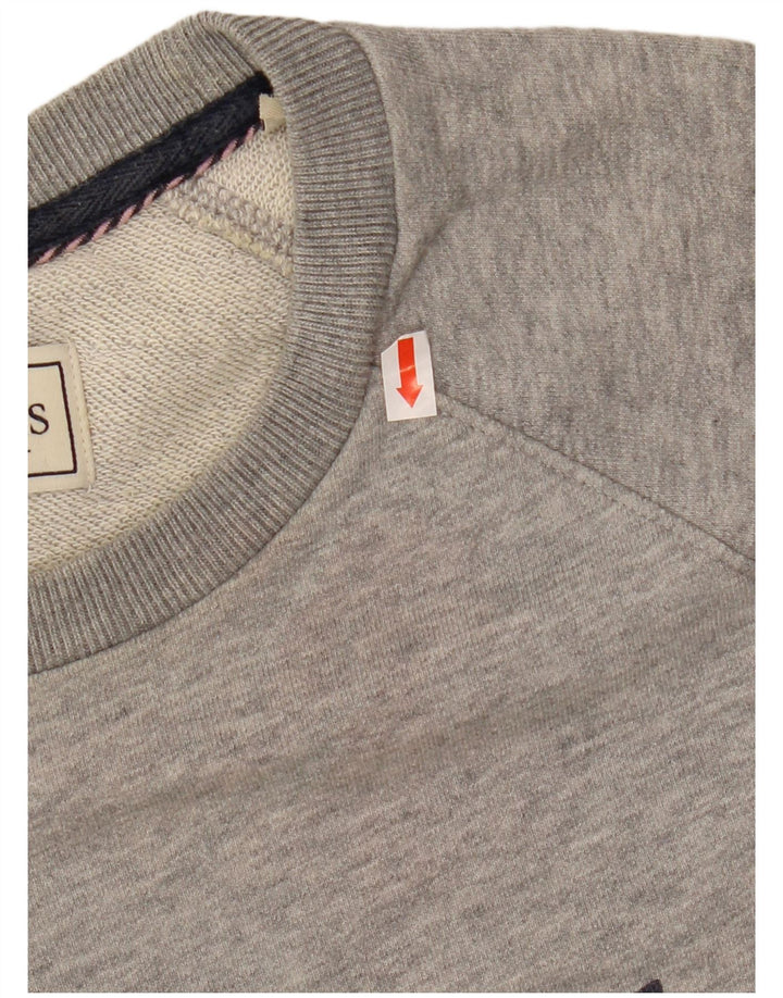 JACK WILLS Herren-Sweatshirt mit Grafik, groß, graue Baumwolle