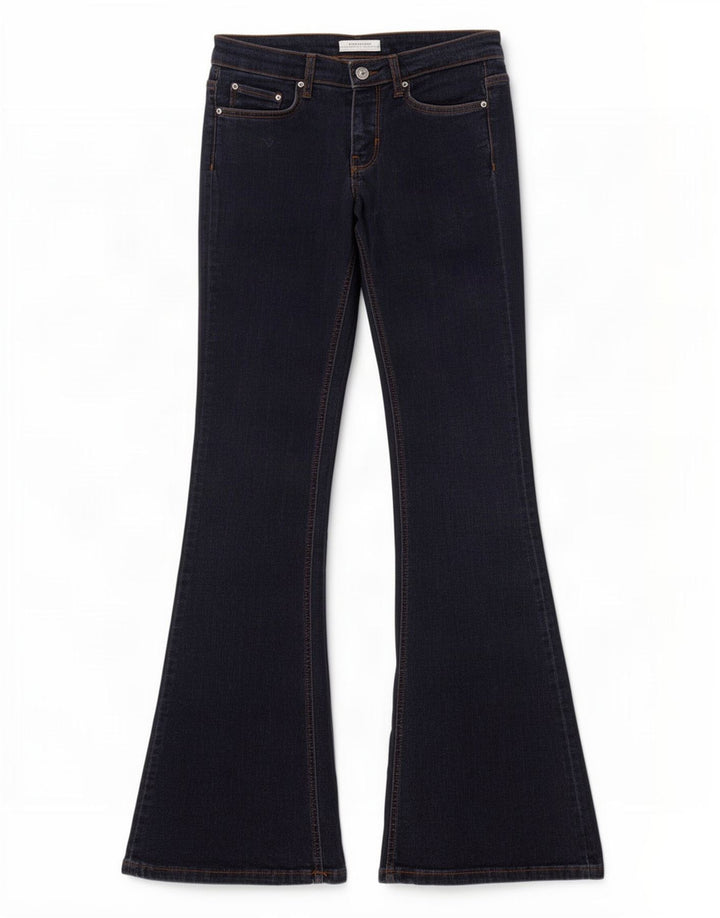 Zara Damen Schlagjeans EU 38 Small W28 L34 Marineblau