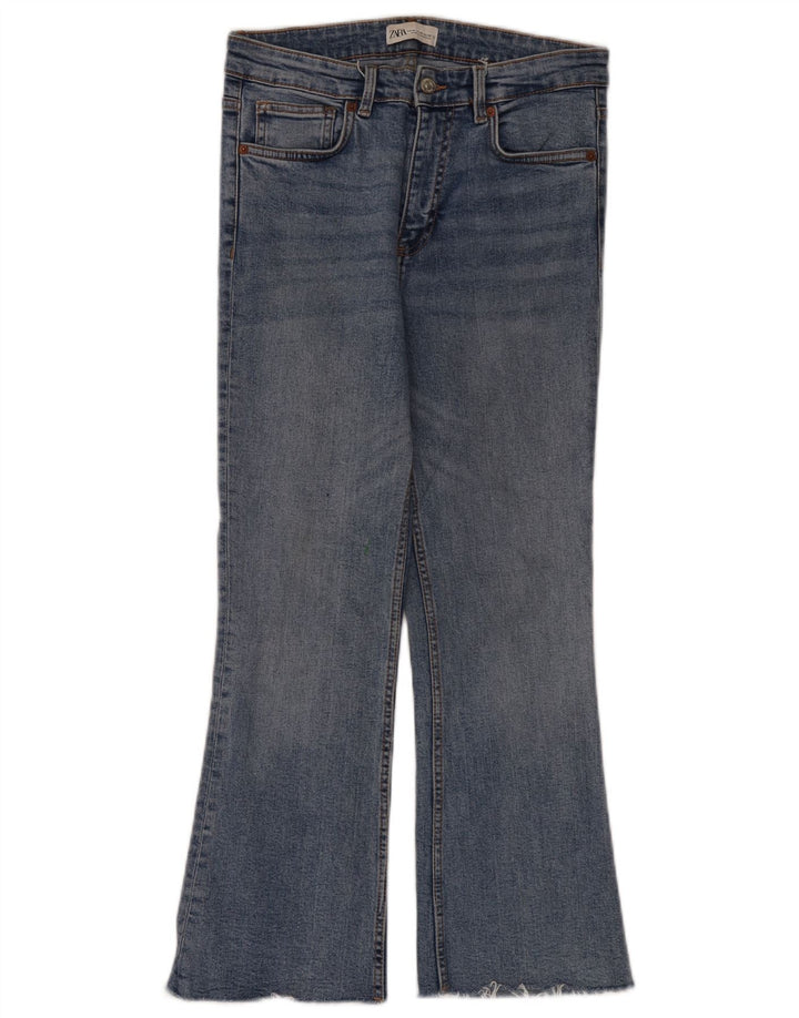 Zara Damen Bootcut Jeans EU 40 Medium W30 L28 Blaue Baumwolle