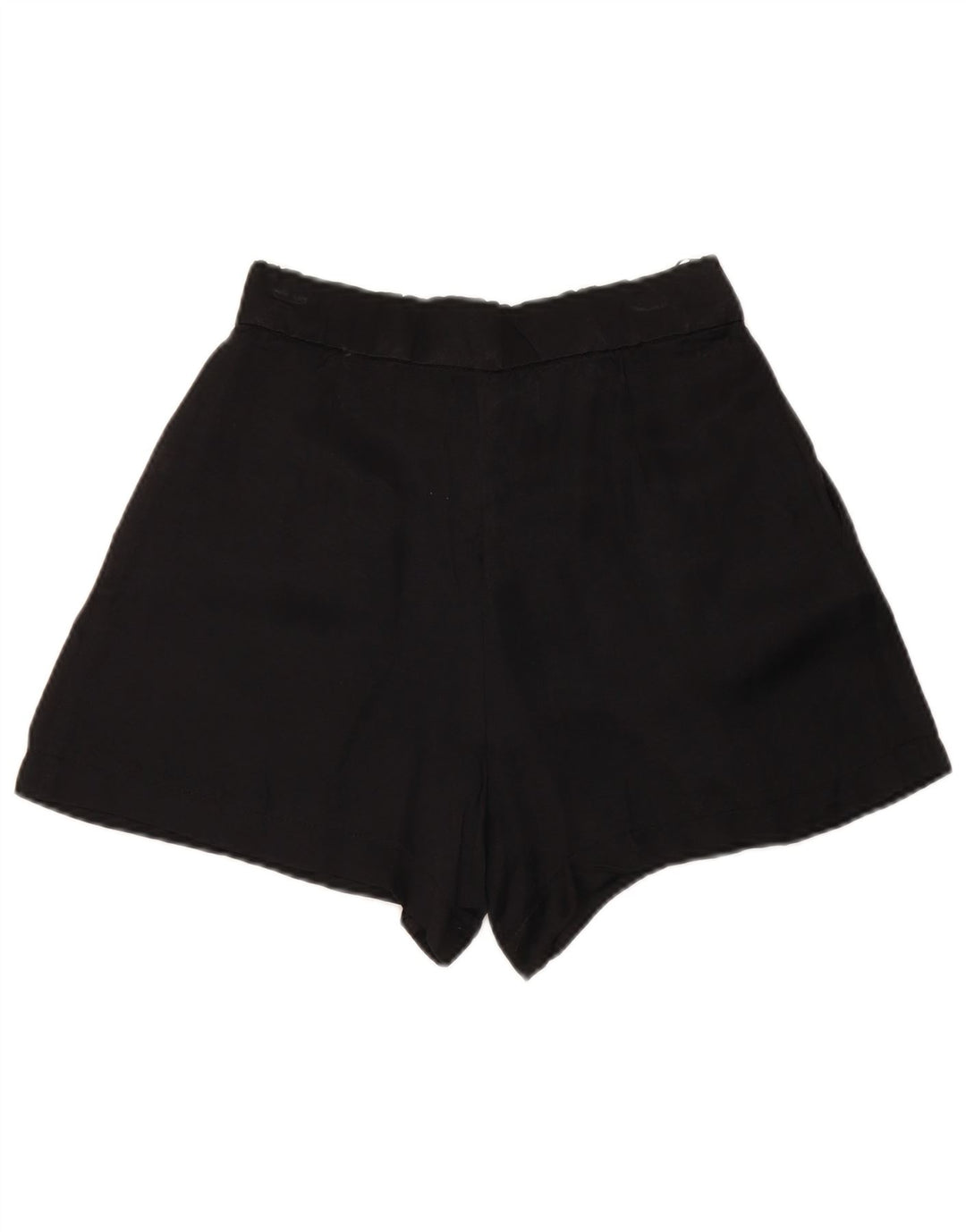 ZARA Damen Pegged Chino Shorts XS W24 Schwarz Modal