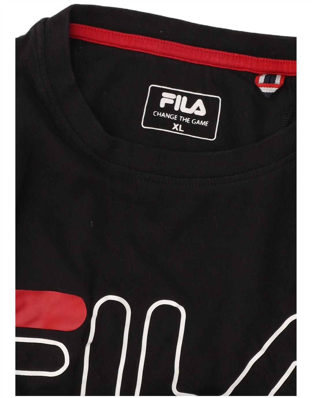FILA Herren Grafik T-Shirt Top XL Schwarz