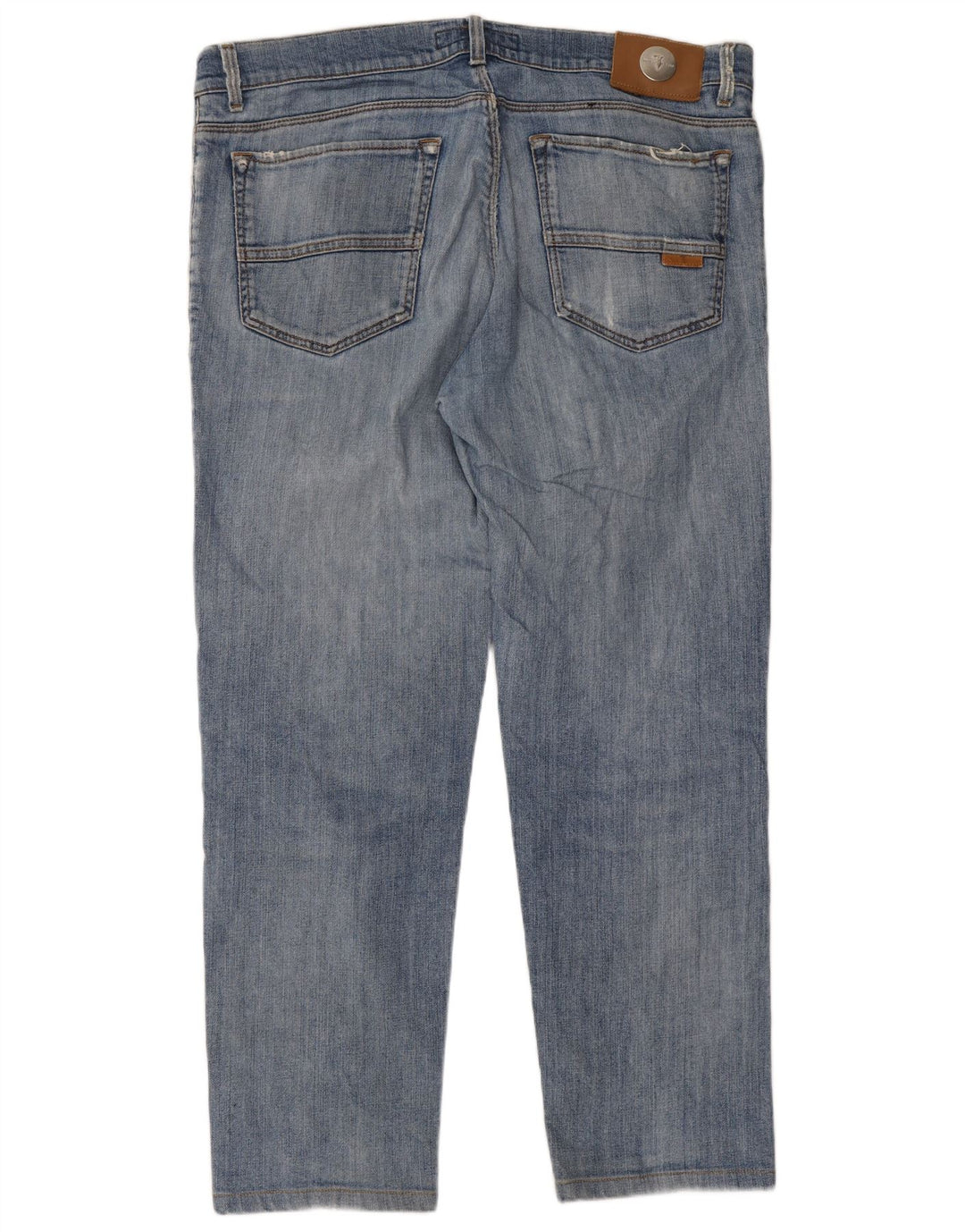 Trussardi Damen Straight Jeans W35 L27 Blau
