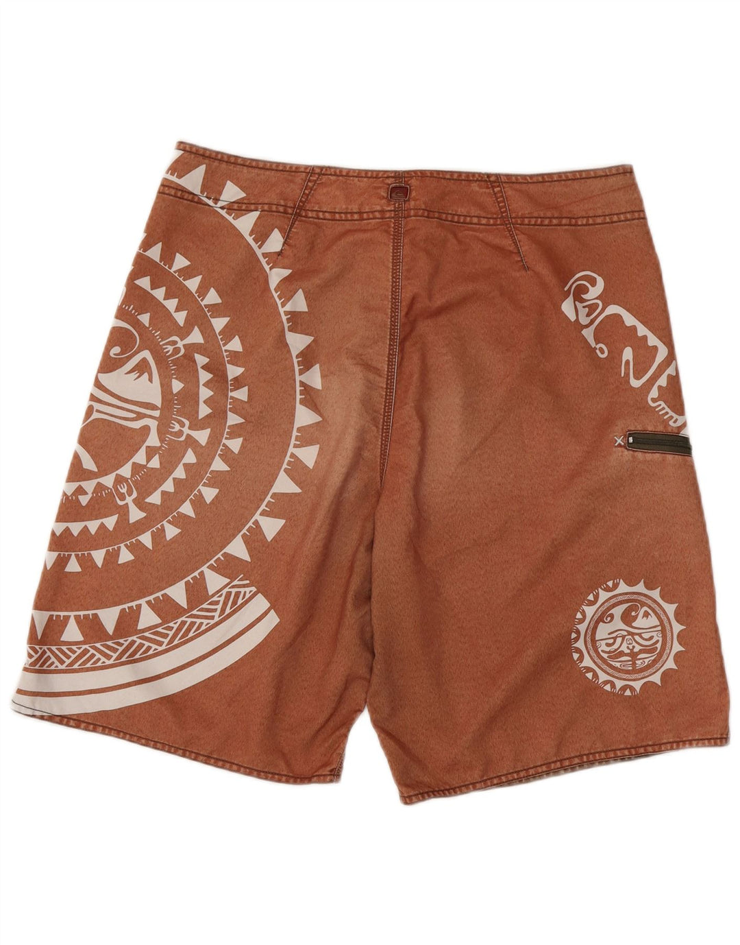 Quiksilver Herren-Badeshorts mit Grafik, mittelbraunes geometrisches Polyester