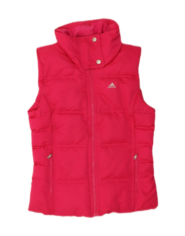 Adidas Damen Wattierte Weste UK 6 XS Rosa Polyester