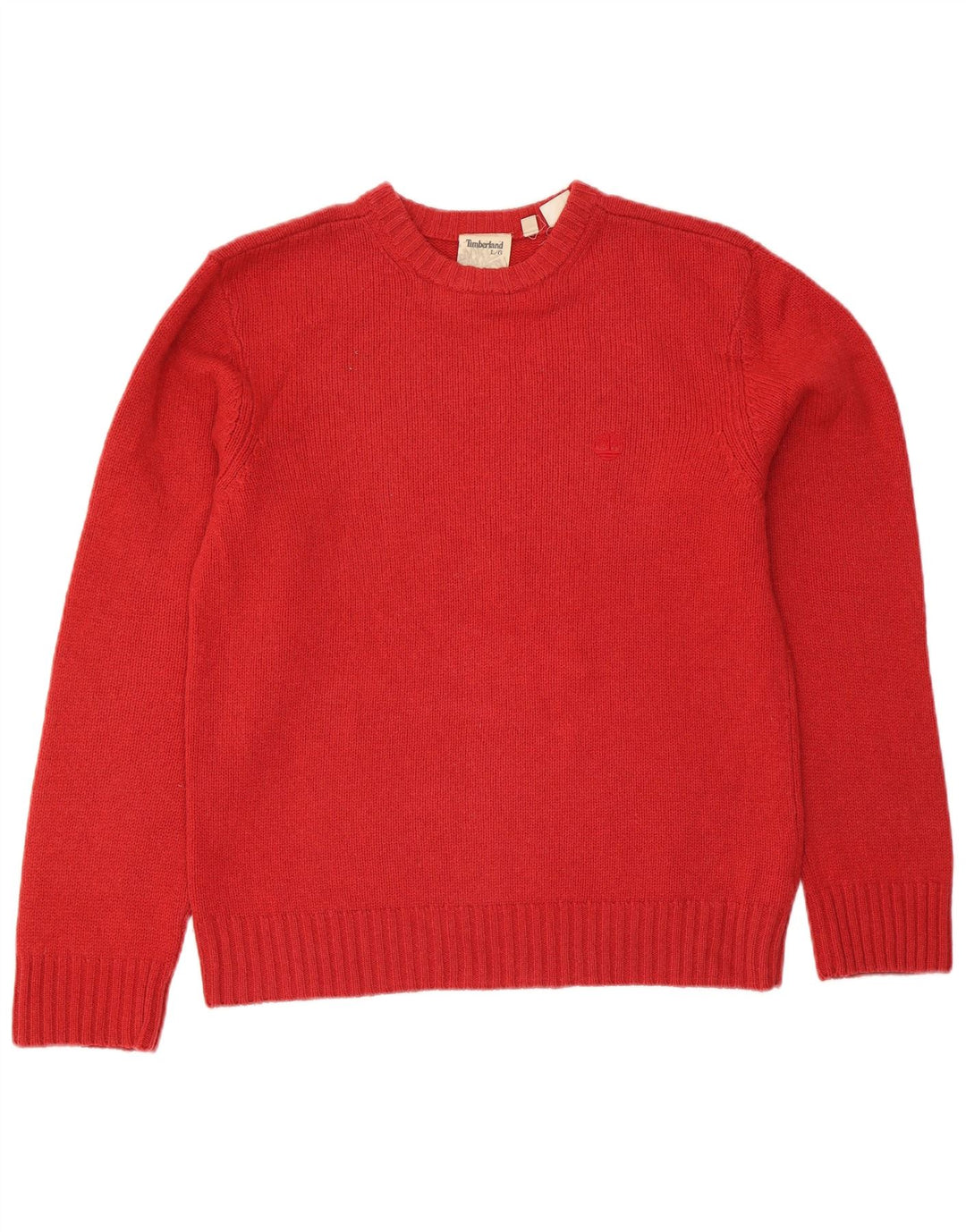 Timberland Herren-Pullover mit Rundhalsausschnitt, große rote Wolle