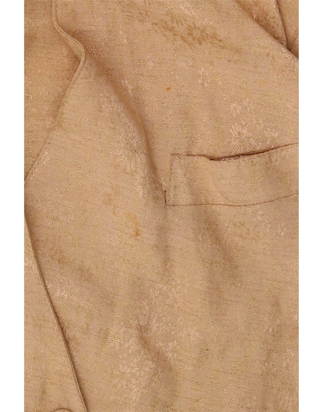 Vintage Damen Kurzärmelige Blazerjacke UK 14 Medium Beige Floral