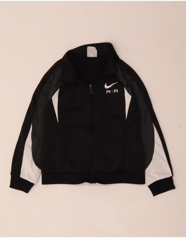 Nike Jungen-Trainingsanzugoberteil mit Grafik, 6–7 Jahre, Größe L, Schwarz, Farbblock