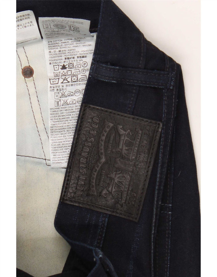 Levi's Herren 513 Straight Jeans W36 L34 Marineblaue Baumwolle
