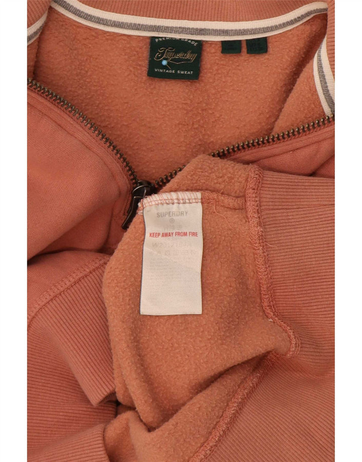 Superdry Damen-Sweatshirt mit übergroßem, bauchfreiem Schnitt und Reißverschluss, Gr. 8, Braun