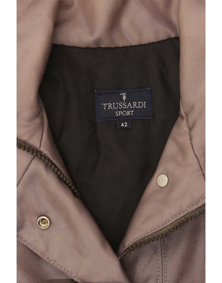Trussardi Damen Windjacke IT 42 Mittelgrau