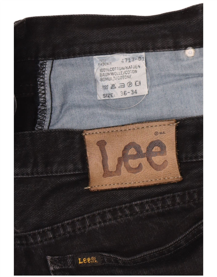 Lee Herren Phoenix Tapered Jeans W36 L34 Schwarze Baumwolle