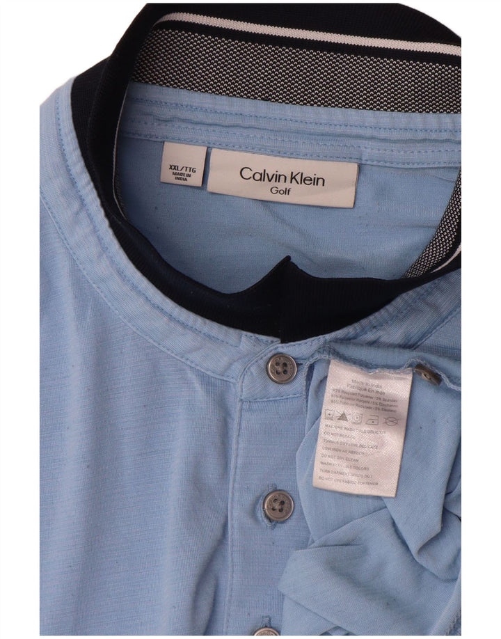 Calvin Klein Herren Poloshirt 2XL Blau Polyester