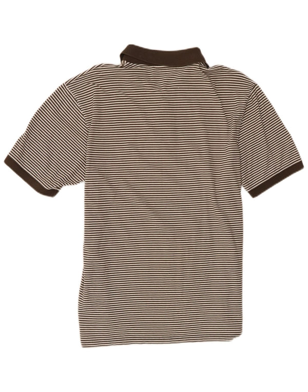 Hugo Boss Herren Poloshirt XL Khaki Nadelstreifen Baumwolle