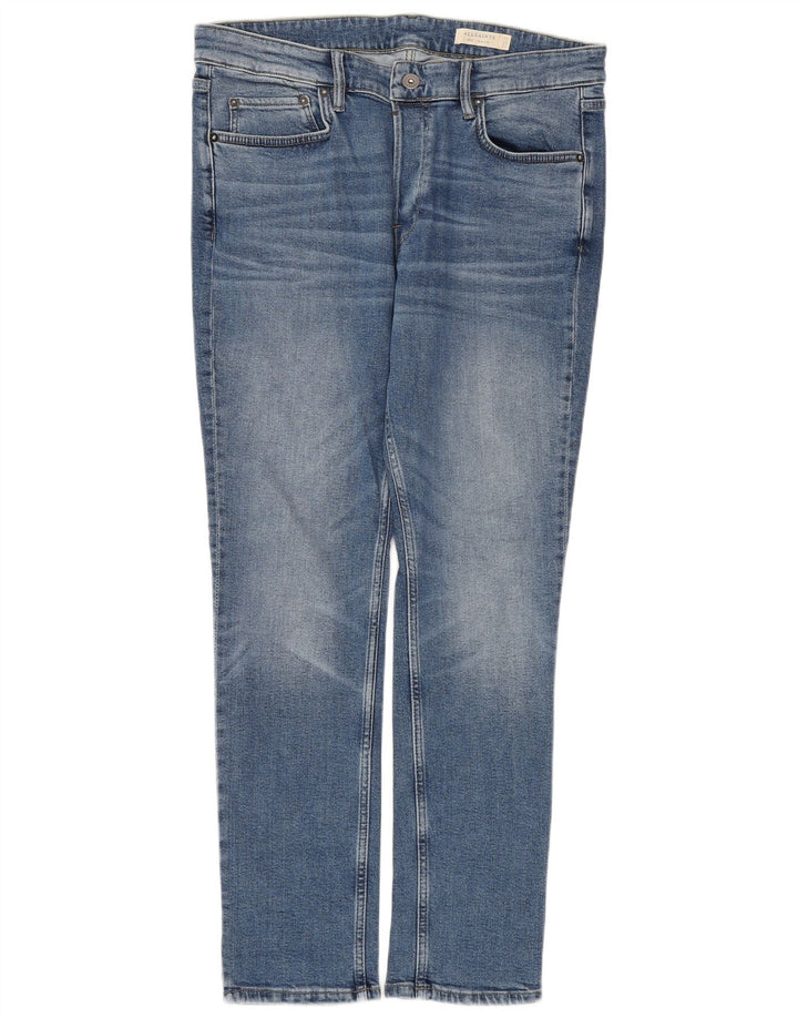 ALL SAINTS Herren Slim Jeans W34 L30 Blaue Baumwolle