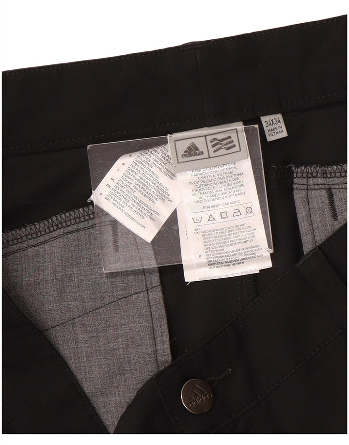 Adidas Herren Slim Chino Hose W34 L34 Schwarz Polyester