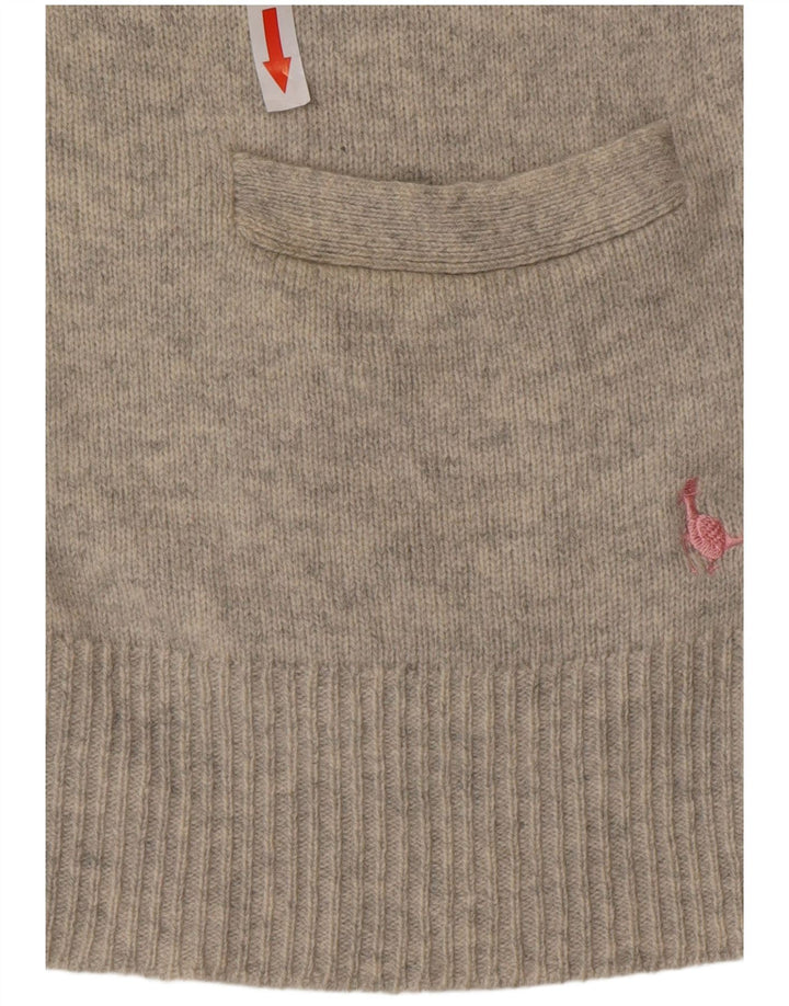 Jack Wills Damen-Cardigan-Pullover UK 10 Small Graue Wolle