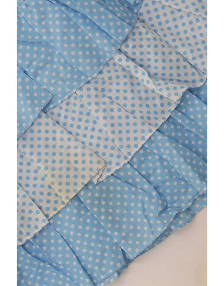 Vintage Damen Stufenrock W30 Mittelblau gefleckt