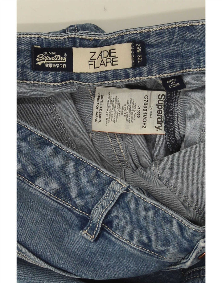 Superdry Damen Zadie Flared Jeans W26 L30 Blaues Lyocell