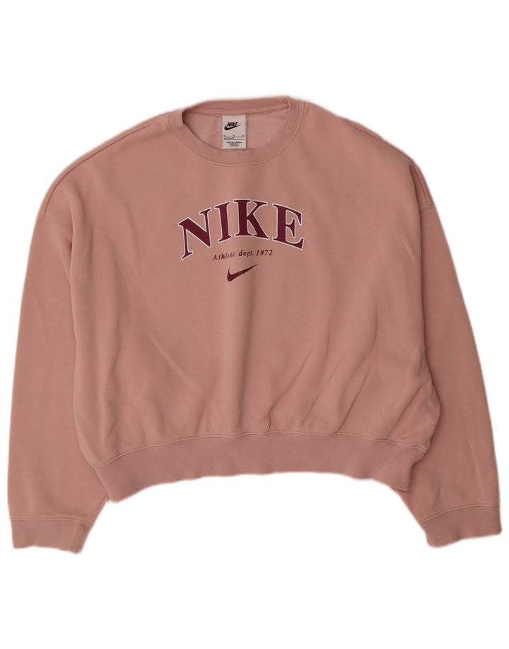 NIKE Mädchen-Sweatshirt mit übergroßem Grafikmotiv, 13–14 Jahre, XL, Rosa, Baumwolle