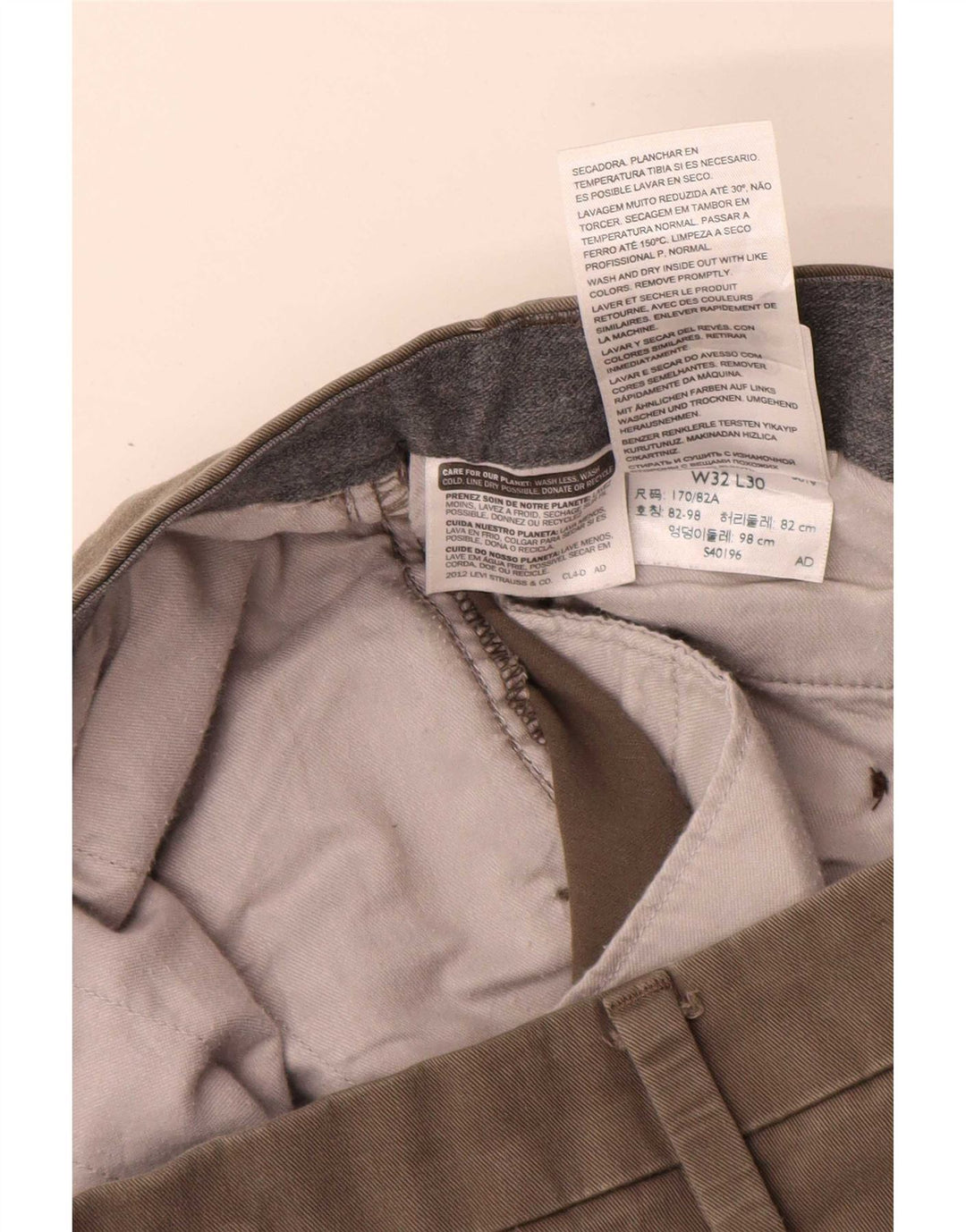 Dockers Herren-Chinohose, normal, W32, L28, Khaki, Baumwolle