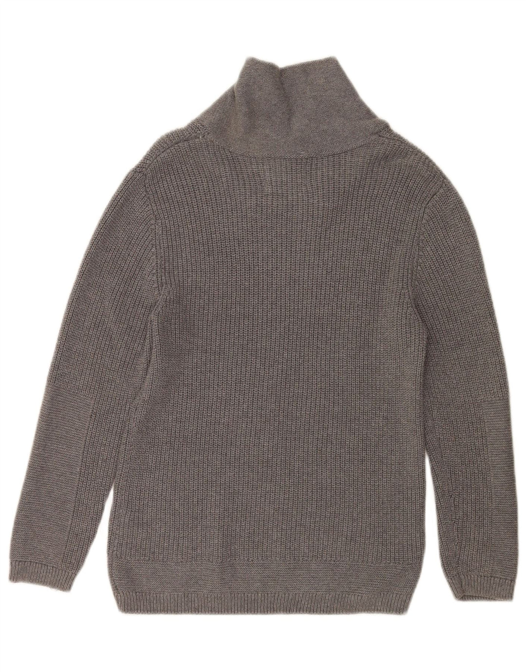 Zara Jungen-Pullover mit Schalkragen, 9–10 Jahre, graue Baumwolle