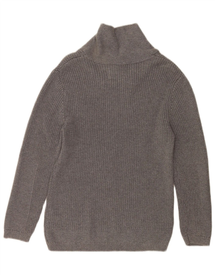 Zara Jungen-Pullover mit Schalkragen, 9–10 Jahre, graue Baumwolle