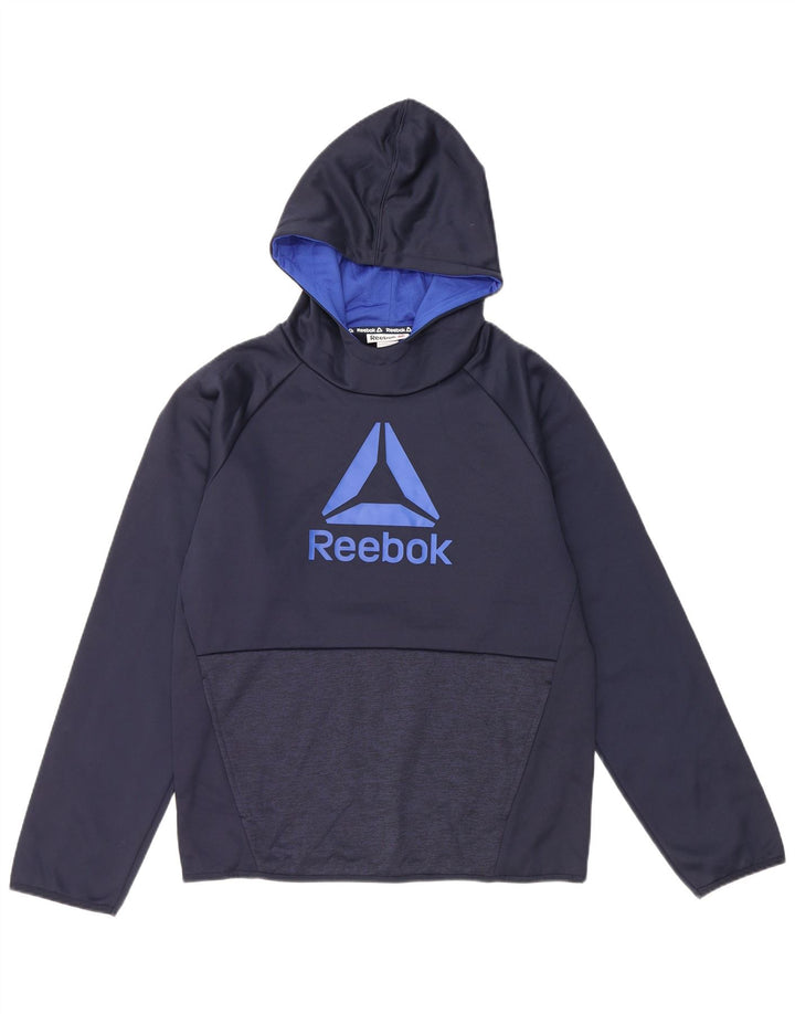 REEBOK Kapuzenpullover mit Grafik für Jungen, 15–16 Jahre, 2XL, Marineblau, Polyester