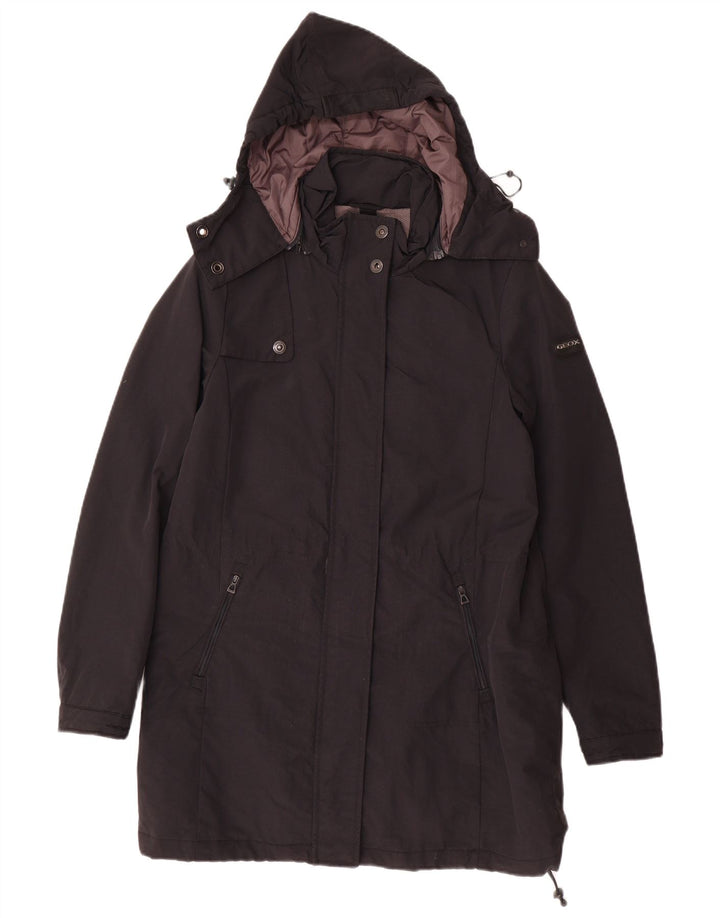 GEOX RESPIRA Damen Windjacke mit Kapuze UK 6 XS Schwarz Polyamid